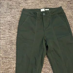 Army green skinny jeans